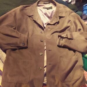 Bad Ass Faux Suede Jacket. Retro Candian Designer Macmor Private Collection